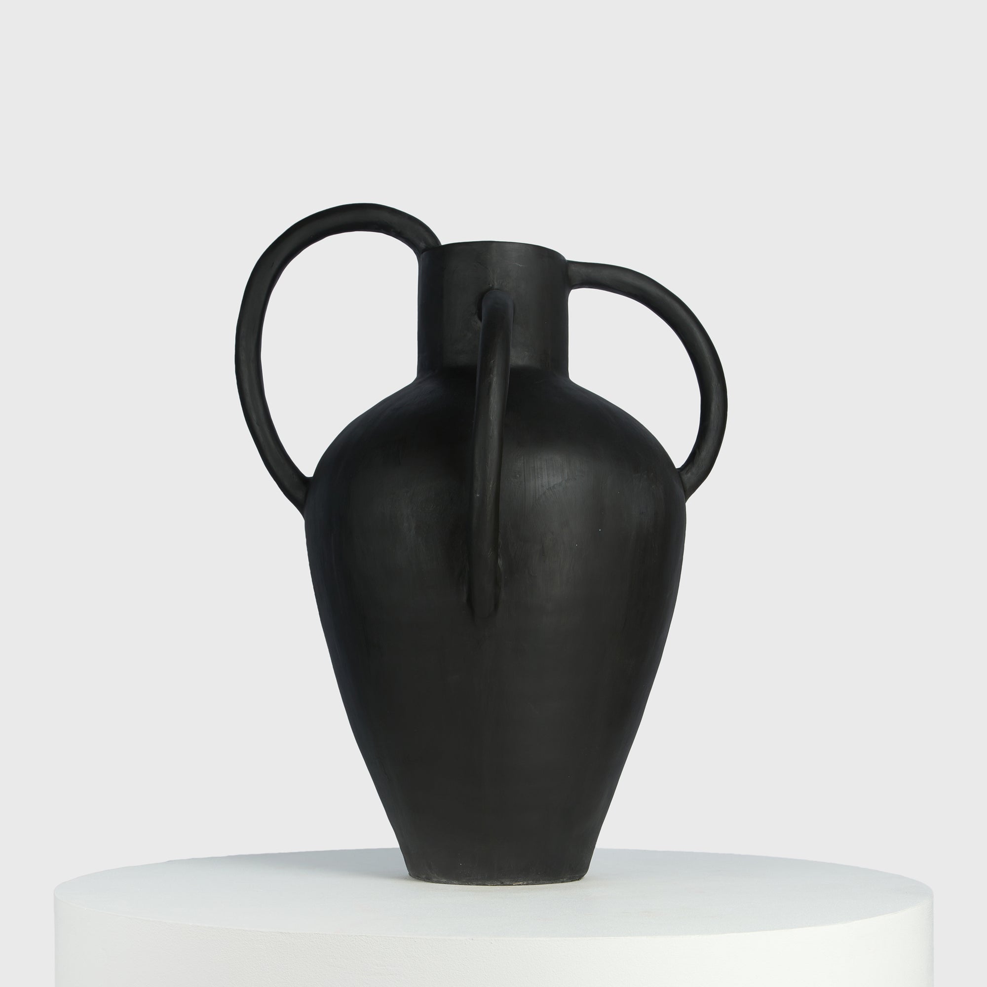 Mythos Cement Vase - Serpent Striped Sculpture