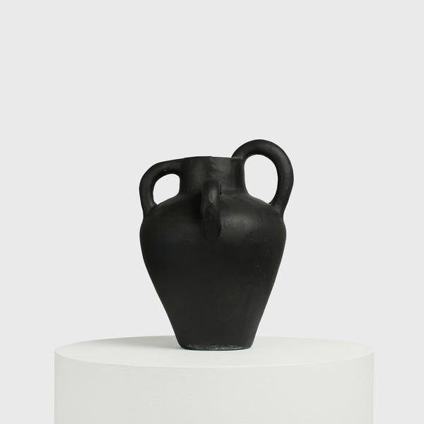 Mythos Cement Vase - Serpent Striped Sculpture