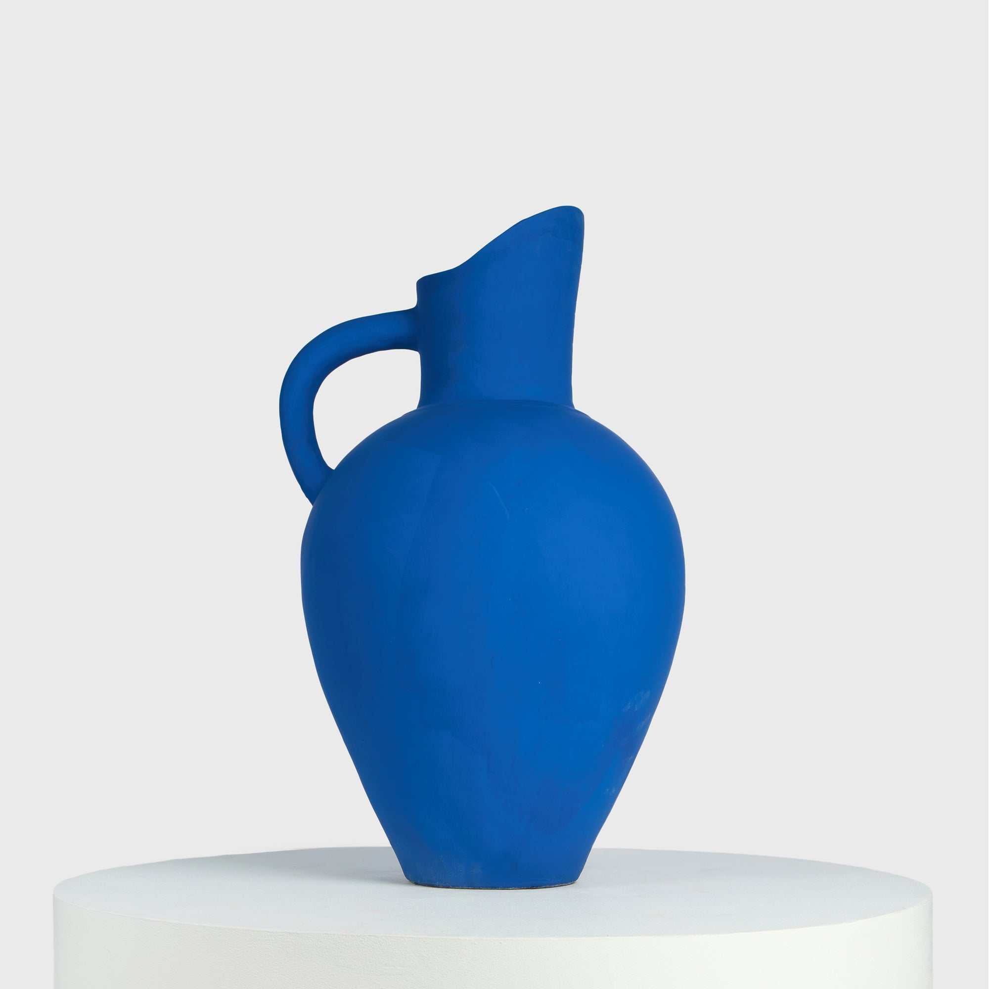 Oversized Pitcher Vase – Sculptural Cement Form