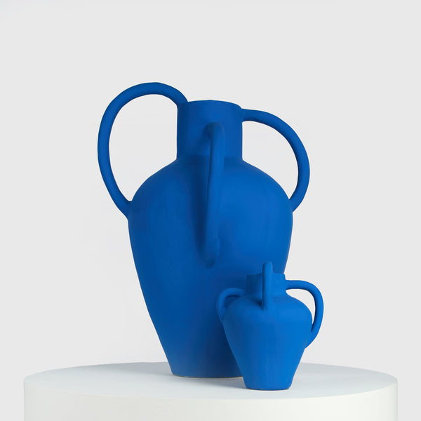 Mythos Blue Cement Vase