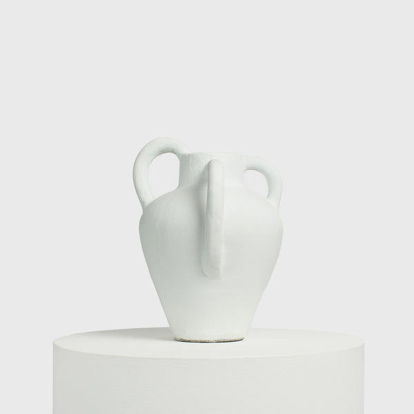 Mythos White Cement Vase