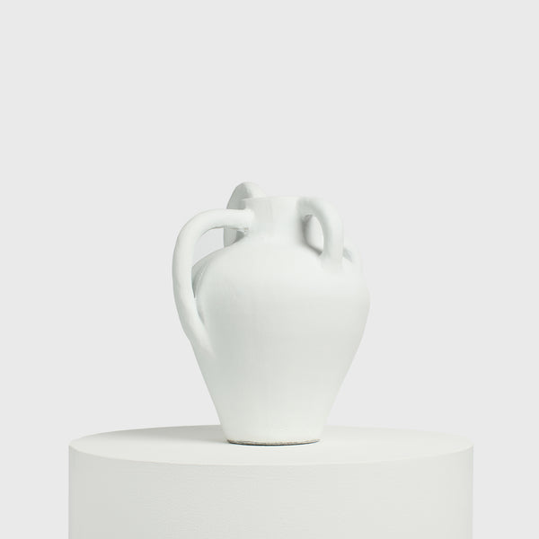 Mythos White Cement Vase