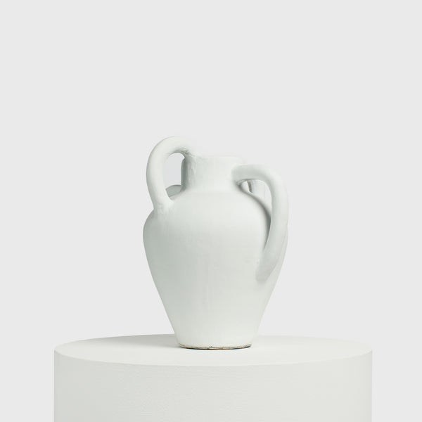 Mythos White Cement Vase
