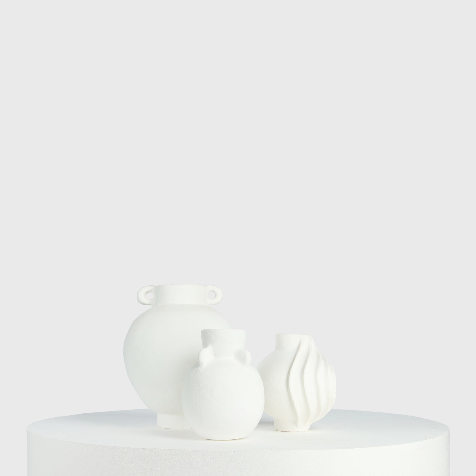 Etherea Trio - Handmade Raw Clay Vessels