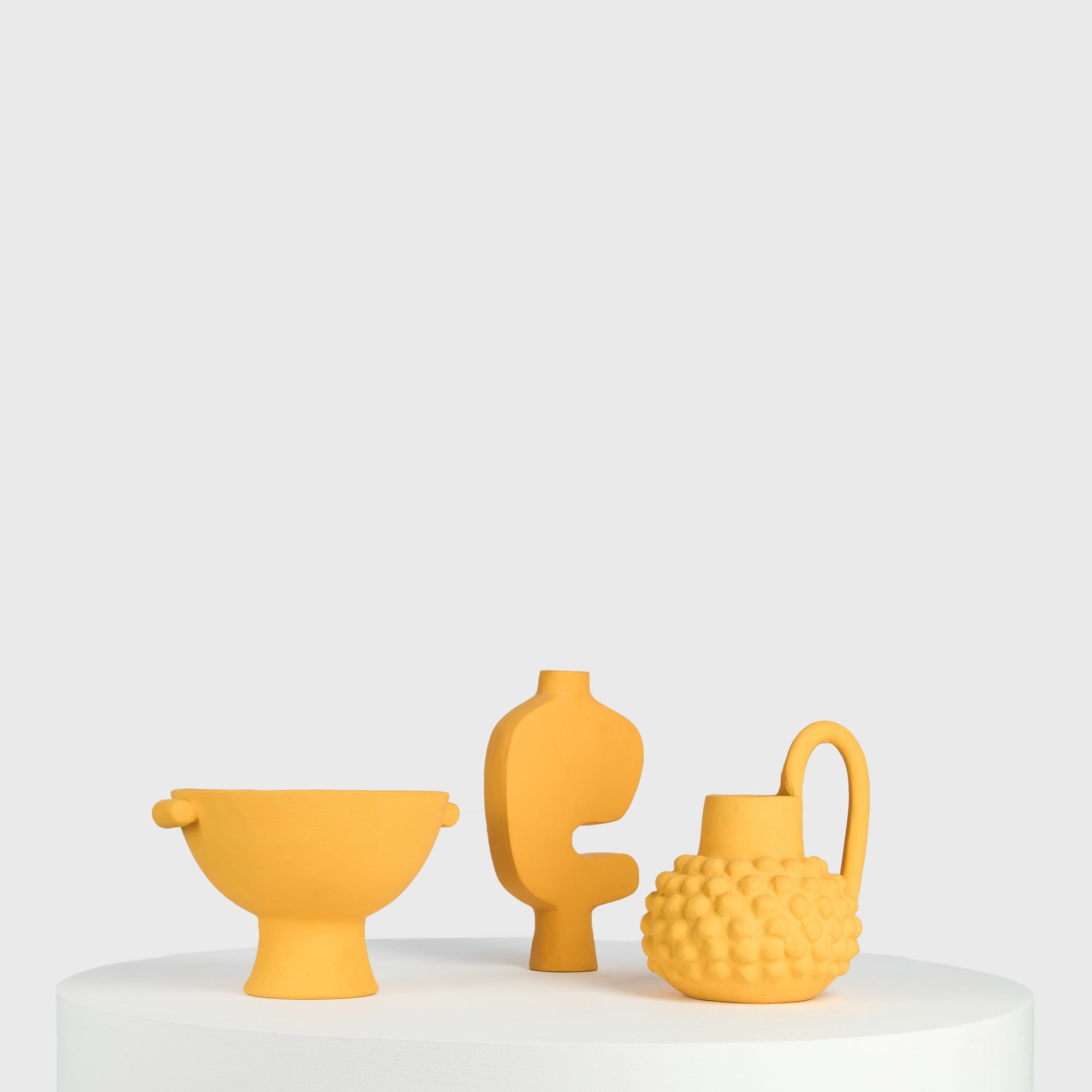 Solar Forms Trio - Handmade Clay Vessels